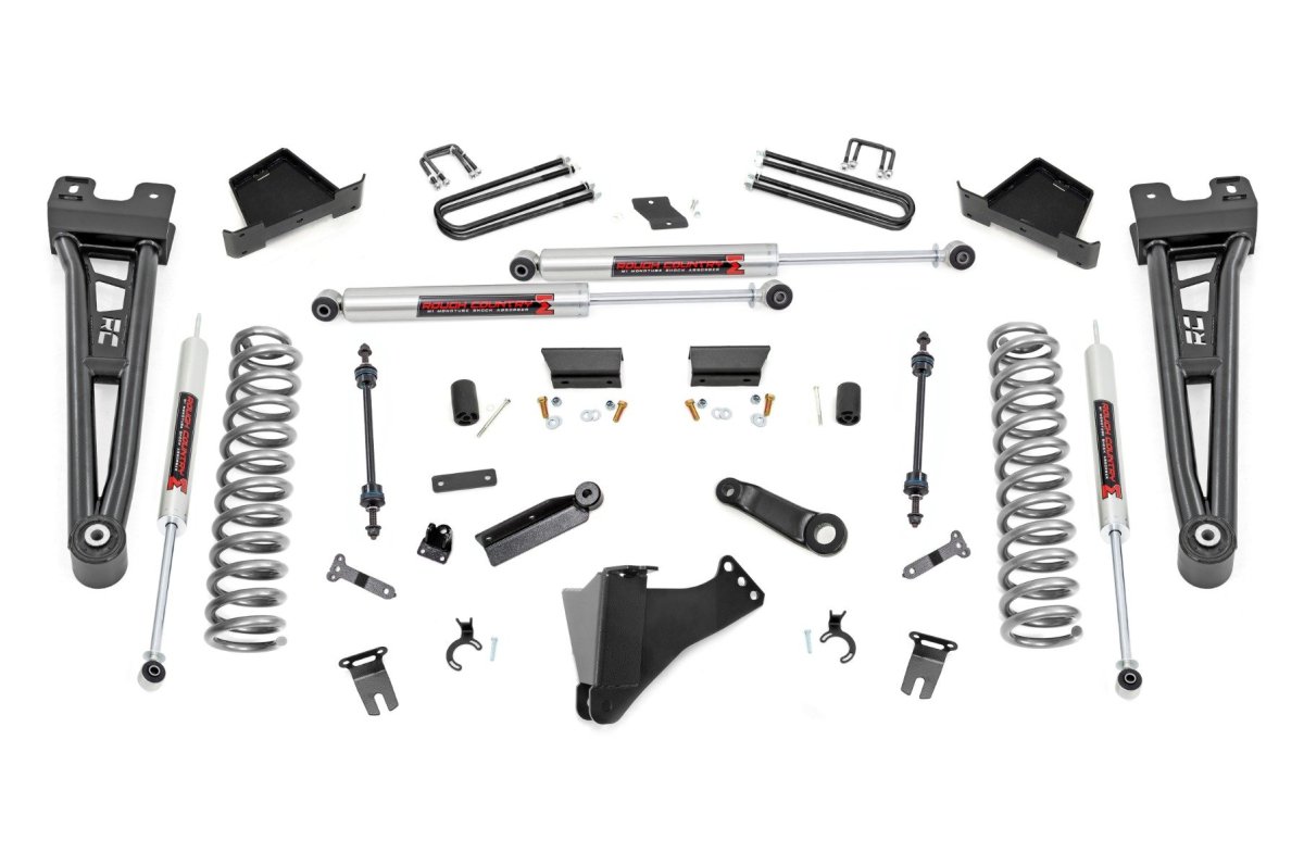 Ford F-350 Super Duty Suspension Lift Kit - Rough Country - 4.5 Inch Lift, Radius Arm, M1 - Diesel - '23-'26